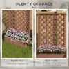 Streamdale Furniture Raised Garden Bed with Trellis Lattice, Wood Planter Box with Self Draining Gap, Freestanding Trellis Planter for Climbing Plants, Vines, Flowers, 29.5" x 13.25" x 53.25", Light Brown - Image 7