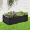 Streamdale Furniture Galvanized Raised Garden Bed Kit with Reinforcing Bars, Large and Tall Metal Planter Box for Vegetables, Flowers and Herbs, 6' x 3' x 2', Black - Image 5