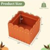 SUGIFT 2 Pack Square Planter Box with Drainage Gaps for for Front Porch Garden Balcony - Image 4