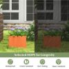 SUGIFT 2 Pack Square Planter Box with Drainage Gaps for for Front Porch Garden Balcony - Image 5