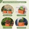 SUGIFT 2 Pack Square Planter Box with Drainage Gaps for for Front Porch Garden Balcony - Image 7