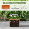 SUGIFT 2 Pack Square Planter Box with Drainage Gaps for for Front Porch Garden Balcony - Image 8