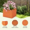 SUGIFT 2 Pack Square Planter Box with Drainage Gaps for for Front Porch Garden Balcony - Image 9