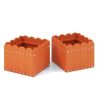 SUGIFT 2 Pack Square Planter Box with Drainage Gaps for for Front Porch Garden Balcony