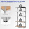 SUGIFT 72 Inch Storage Shelf Steel Metal 5 Levels Adjustable Shelves - Image 9