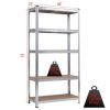 SUGIFT 72 Inch Storage Shelf Steel Metal 5 Levels Adjustable Shelves - Image 10