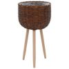 Planter 3 pcs Wicker with PE Lining - Image 5