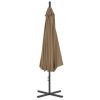 Cantilever Garden Parasol with Steel Pole 118.1" Taupe - Image 4