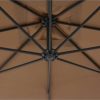 Cantilever Garden Parasol with Steel Pole 118.1" Taupe - Image 6