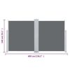 Retractable Side Awning Anthracite 55.1"x236.2" - Image 4