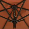 Garden Parasol with LED Lights Terracotta 78.7"x83.1" Aluminum - Image 4