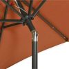 Garden Parasol with LED Lights Terracotta 78.7"x83.1" Aluminum - Image 5