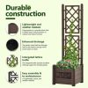 Garden Planter with Trellis 16.9"x16.9"x55.9" PP Mocha - Image 4