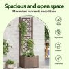 Garden Planter with Trellis 16.9"x16.9"x55.9" PP Mocha - Image 5