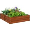 Outsunny Raised Garden Bed Vegetable Planter Flower Gardening Box Patio