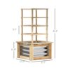 Outsunny Outdoor Planter with Trellis Wooden Planter Box, - Image 2