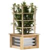 Outsunny Outdoor Planter with Trellis Wooden Planter Box,