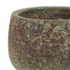 10" Round Lava Finish Ceramic Plant Pot Set - Image 9