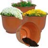 Michael 14.5" Metal Outdoor Plant Pot Set with Drainage Holes and Rubber Plugs - Image 7