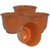 Michael 14.5" Metal Outdoor Plant Pot Set with Drainage Holes and Rubber Plugs