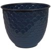 Dinah 12.5" Metal Outdoor Plant Pot Set with Drainage Holes and Rubber Plugs - Image 5