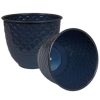Dinah 12.5" Metal Outdoor Plant Pot Set with Drainage Holes and Rubber Plugs