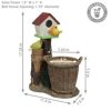 Sunnydaze Decor Polyresin Bird House Outdoor Statue Planter with Solar LED Lighted Birds - Image 2