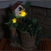 Sunnydaze Decor Polyresin Bird House Outdoor Statue Planter with Solar LED Lighted Birds - Image 3