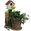 Sunnydaze Decor Polyresin Bird House Outdoor Statue Planter with Solar LED Lighted Birds - Image 9