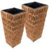 Hyacinth 11" Tall Square Outdoor Planter