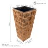 Hyacinth 11" Tall Square Outdoor Planter - Image 3
