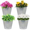 Galvanized Steel Buckets with Hexagon Pattern - Image 6