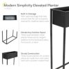 Modern Simplicity 27.5" H Metal Raised Planter Box with Legs - Image 3