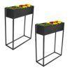Modern Simplicity 27.5" H Metal Raised Planter Box with Legs - Image 5
