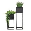 Modern Simplicity 8.25" Square Metal Raised Planter Box with Legs - Image 5