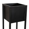 Modern Simplicity 8.25" Square Metal Raised Planter Box with Legs - Image 8