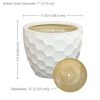 11.25" Raised Honeycomb Pattern Glazed Ceramic Plant Pot Set - Image 2