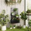 Outsunny Garden Box with Privacy Panel, Outdoor Planter Box for Garden - Image 2