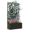 Outsunny Garden Box with Privacy Panel, Outdoor Planter Box for Garden