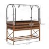 Outsunny Metal Raised Garden Bed with Legs, Cover, and Storage Shelf, - Image 3
