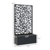 Outsunny Garden Box with Privacy Panel, Outdoor Planter Box for Garden - Image 2