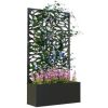 Outsunny Garden Box with Privacy Panel, Outdoor Planter Box for Garden