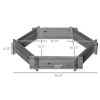 Outsunny Wooden Raised Garden Bed Hexagon Screwless Planter - Image 3