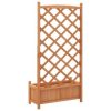 Planter with Trellis Brown Solid Wood Fir - Image 4