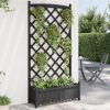 Planter with Trellis Black Solid Wood Fir - Image 2