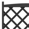 Planter with Trellis Black Solid Wood Fir - Image 3