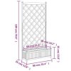Planter with Trellis Black Solid Wood Fir - Image 5