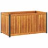 Garden Planter 33.5"x17.7"x17.3" Solid Wood Acacia and Steel - Image 4