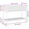 Garden Planter with Shelf 43.3"x17.7"x31.5" Solid Wood Acacia and Steel - Image 3
