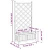 Planter with Trellis Black Solid Wood Fir - Image 3